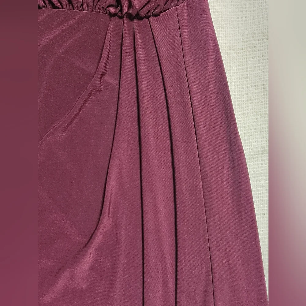 BHLDN Wine Color Lena Boudreaux Flutter Sleeve Dress Size 6.